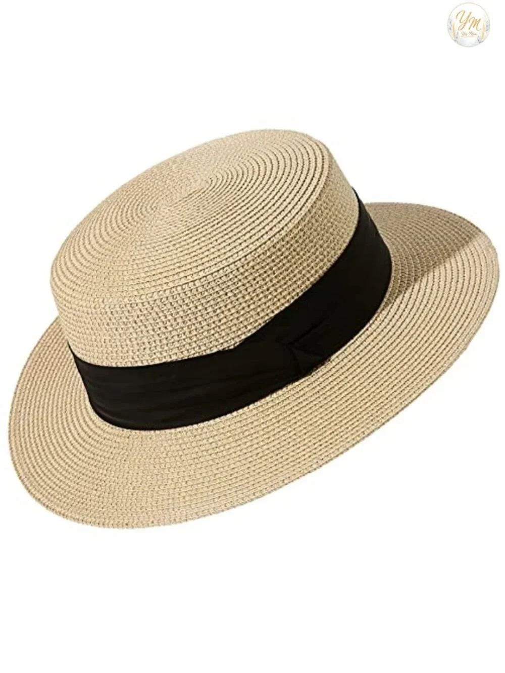 Wide Brim Straw Boater Hat Foldable Packable Beach Sun Hat